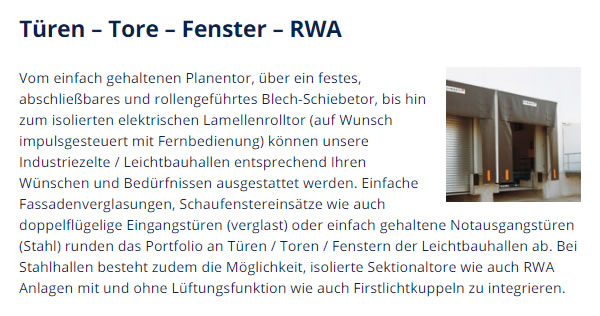 Hallenbau im Odenwald