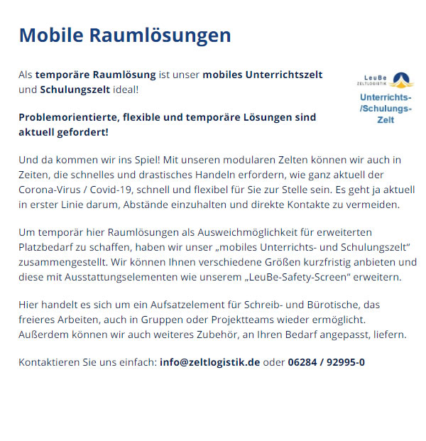 Mobile Raumlösungen
