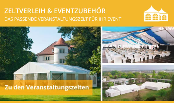 Zeltverleih und Eventzubehör für Mudau und den gesamten Odenwald